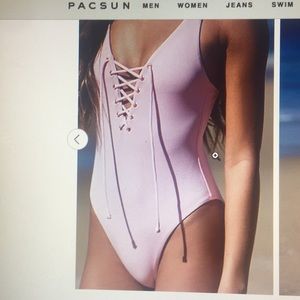 Pacsun ( SOLD ) one piece yellow swimsuit